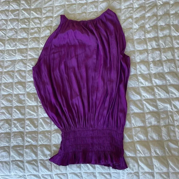 Ramy Brooke violet ruched top - Picture 6 of 7